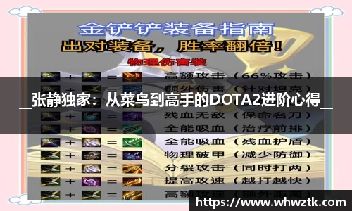 __张静独家：从菜鸟到高手的DOTA2进阶心得__